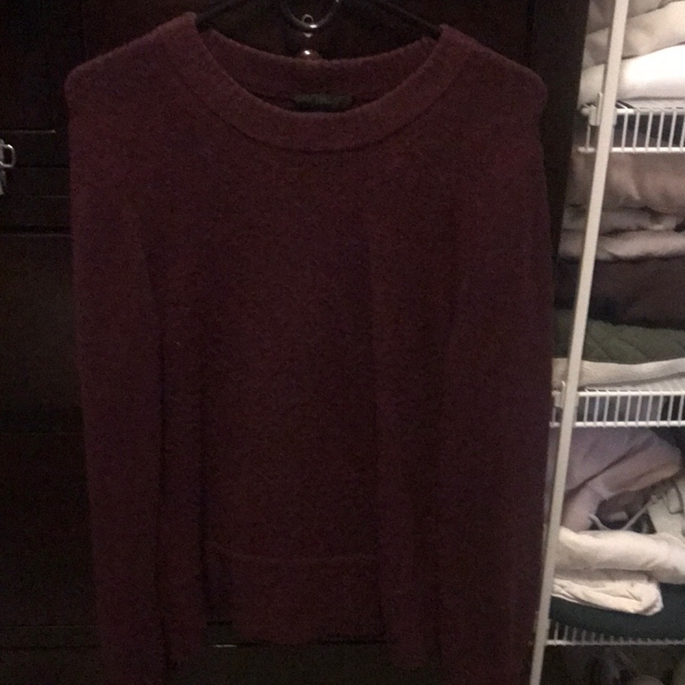 J Crew Oxblood Wool Crew Neck Sweater Size M